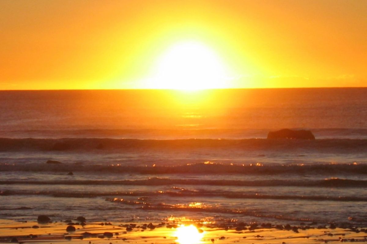 View of a beautiful sunset over the Ocean